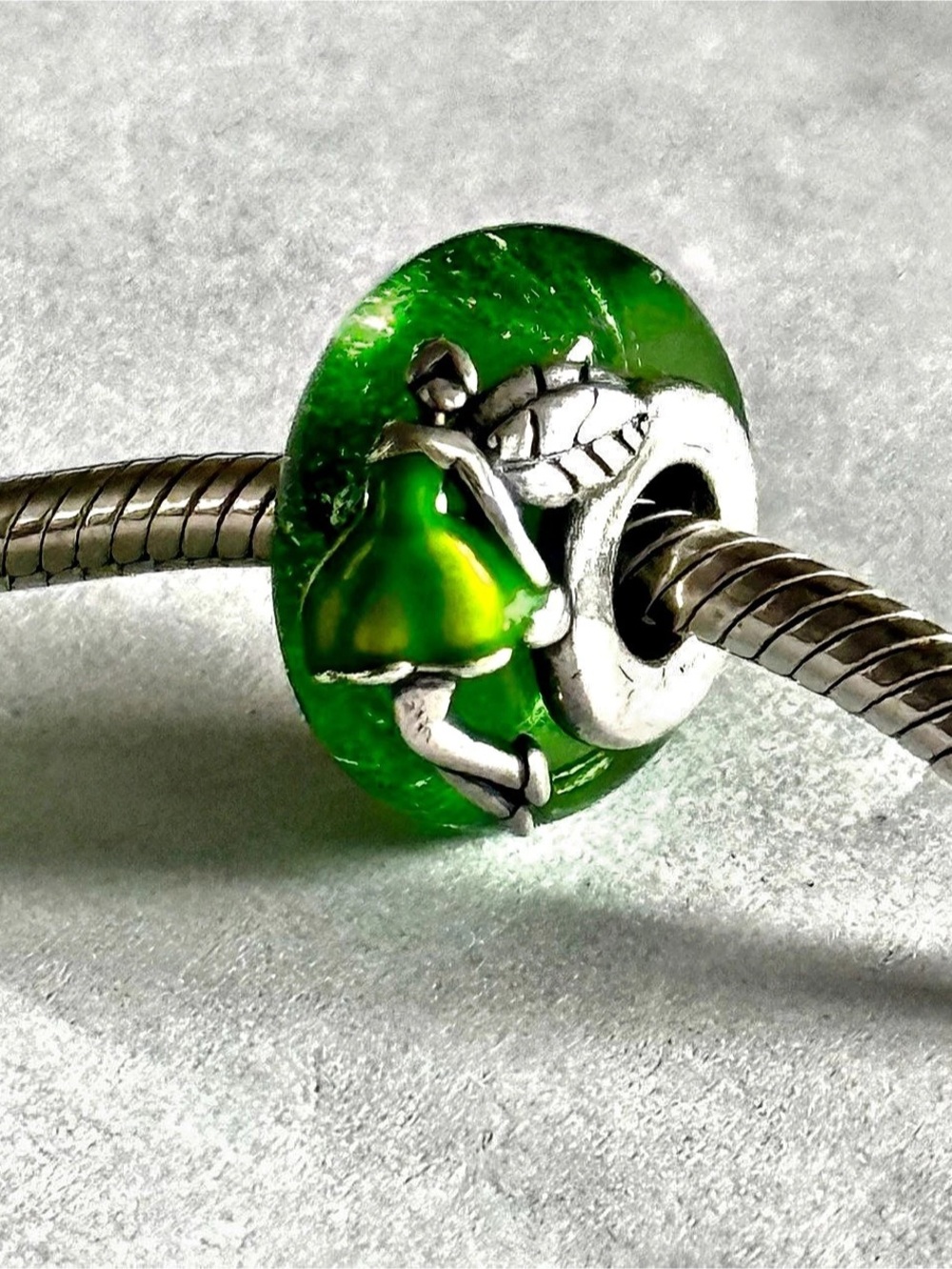 Green fairy Murano Charm  fit Pandora bracelets